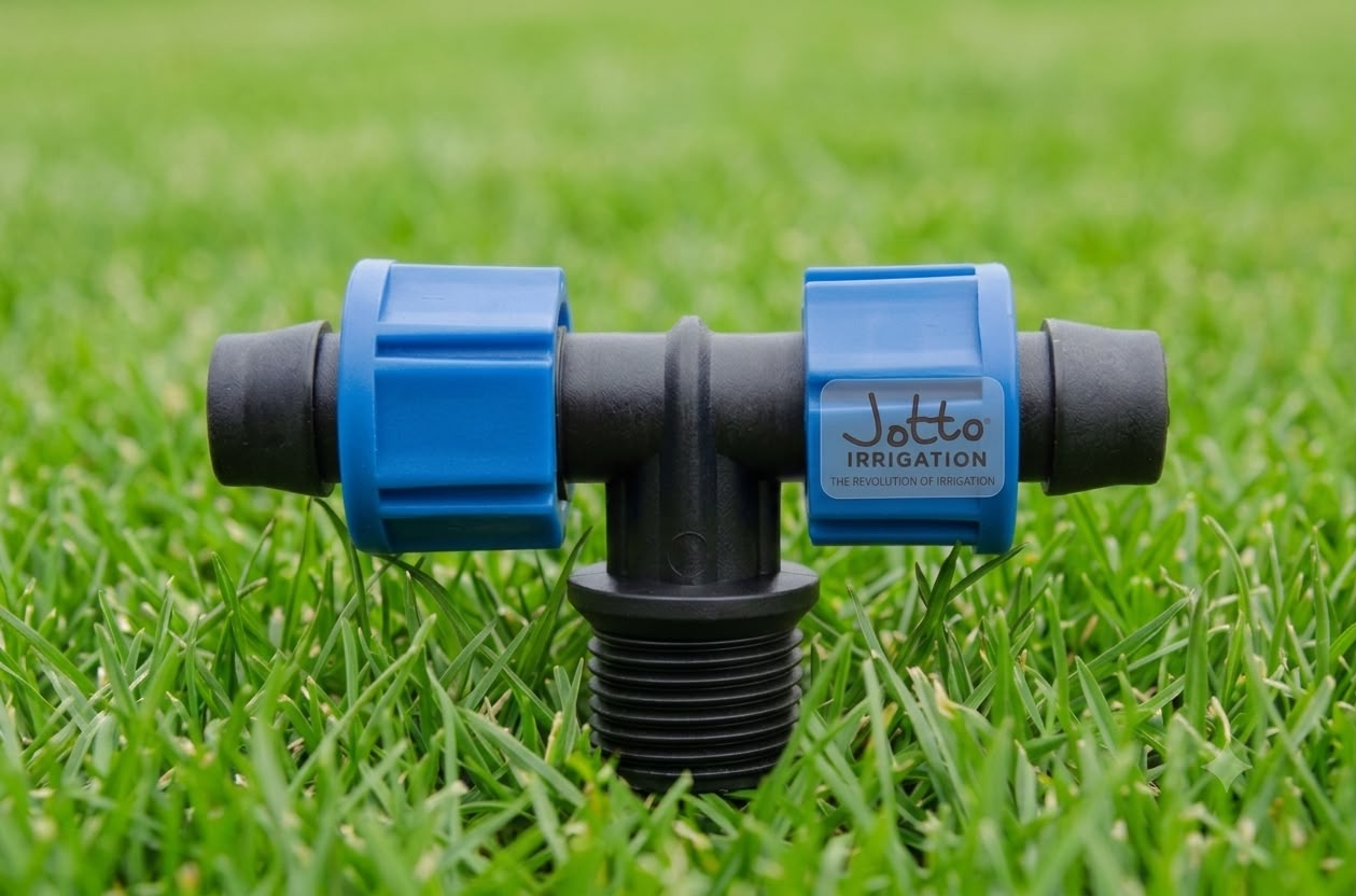 Raccordo a Tee per tubo a goccia con Attacco Filettato Maschio 1/2x16mm 10 pezzi  | Jotto Irrigation